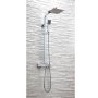Scudo Elliot Square Rigid Riser Shower Kit - Chrome