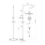 Scudo Messi Round Cool Touch Rigid Riser Shower Kit - Chrome