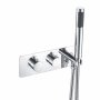 Scudo Round 2 Outlet Concealed Mixer Valve with Diverter - Chrome