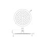 Scudo 200mm Round Shower Head - Chrome
