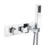 Scudo Square 2 Outlet Concealed Mixer Valve with Diverter - Chrome