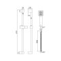 Scudo Square Riser Rail Kit - Matt Black