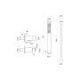 Scudo Square Shower Hose & Head - Matt Black