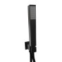 Scudo Square Shower Hose & Head - Matt Black