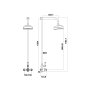 Scudo Traditional Rigid Riser Shower Kit with Fixed Head - Chrome