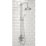 Scudo Traditional Rigid Riser Shower Kit with Fixed Head & Handset - Chrome