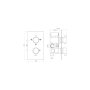 Scudo Round Twin Handle Concealed Mixer Valve - Chrome