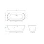 Scudo Form 1650 x 700mm Freestanding Bath - White