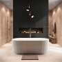 Scudo Labyrinth 1700 x 800mm Fluted Freestanding Bath - White