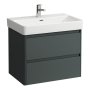 Laufen Base 2.0 700 x 450mm 2 Drawer Vanity Unit (for Pro S Basin) - Traffic Grey