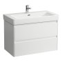 Laufen Base 2.0 800 x 450mm 2 Drawer Vanity Unit (for Pro S Basin) - Gloss White