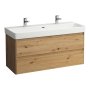 Laufen Base 2.0 1200 x 450mm 2 Drawer Vanity Unit (for Pro S Basin) - Wild Oak