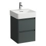 Laufen Base 2.0 450 x 400mm 2 Drawer Vanity Unit (for VAL Basin) - Traffic Grey