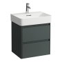 Laufen Base 2.0 550 x 400mm 2 Drawer Vanity Unit (for VAL Basin) - Traffic Grey