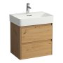 Laufen Base 2.0 600 x 400mm 2 Drawer Vanity Unit (for VAL Basin) - Wild Oak
