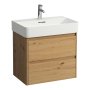 Laufen Base 2.0 650 x 400mm 2 Drawer Vanity Unit (for VAL Basin) - Wild Oak