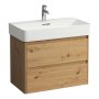 Laufen Base 2.0 750 x 400mm 2 Drawer Vanity Unit (for VAL Basin) - Wild Oak