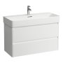 Laufen Base 2.0 950 x 400mm 2 Drawer Vanity Unit (for VAL Basin) - Matt White
