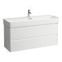Laufen Base 2.0 1200 x 400mm 2 Drawer Vanity Unit (for VAL Basin) - Matt White