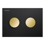 Laufen Ineo Groove Dual Flush Plate - Black/Gold