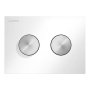 Laufen Ineo Groove Dual Flush Plate - White/Inox