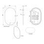 Scudo Aubrey 500 x 800mm LED Mirror - Black