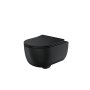 Scudo Riviera Round Wall-Hung Rimless Toilet & Seat - Matt Black