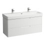 Laufen Juna 1200 x 450mm 2 Drawer Vanity Unit (for Pro S Basin) - Matt White