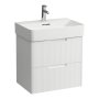 Laufen Juna 600 x 400mm 2 Drawer Vanity Unit (for VAL Basin) - Matt White