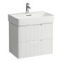 Laufen Juna 650 x 400mm 2 Drawer Vanity Unit (for VAL Basin) - Matt White