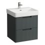 Laufen Juna 550 x 450mm 2 Drawer Vanity Unit (for Pro S Basin) - Traffic Grey