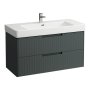 Laufen Juna 1050 x 450mm 2 Drawer Vanity Unit (for Pro S Basin) - Traffic Grey