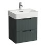 Laufen Juna 550 x 400mm 2 Drawer Vanity Unit (for VAL Basin) - Traffic Grey