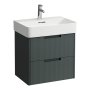 Laufen Juna 600 x 400mm 2 Drawer Vanity Unit (for VAL Basin) - Traffic Grey