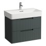 Laufen Juna 750 x 400mm 2 Drawer Vanity Unit (for VAL Basin) - Traffic Grey