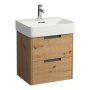 Laufen Juna 550 x 400mm 2 Drawer Vanity Unit (for VAL Basin) - Wild Oak