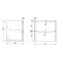 Scudo Ella 600mm Wall-Hung Unit - Anthracite