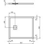 Ideal Standard UltraFlat Evo 900 x 800mm Shower Tray - Silk White