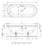 Bette Starlet Flair 188 x 88 x 42cm Oval Bath with Leg Set
