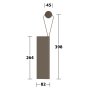 Keuco Glass Wiper Squeegee with Wall Mounting Adhesive - Truffle