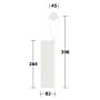 Keuco Glass Wiper Squeegee with Wall Mounting Adhesive - White