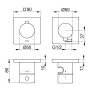 Keuco Edition 11 Thermostatic Mixer Set 2-Way with Wall Outlet for Shower Hose & Holder - Brushed Red Gold
