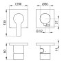 Keuco Edition 11 Single Lever Mixer Set Up 2-Way with Wall Outlet for Shower Hose & Holder - Chrome
