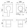 Keuco Edition 11 Single Lever Mixer Set Up 2-Way with Wall Outlet for Shower Hose - Chrome