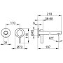 Keuco Edition 400 Single Lever Mixer Wall Mounted Extension 197mm - Brushed Brass