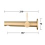 Keuco Edition 400 Bath Tub Mixer 4-Hole Bath Set Deck-Mounted Extension 180mm - Chrome