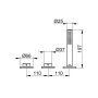 Keuco Edition 400 Bath Tub Mixer Dn15 3-Hole Bath Set Deck-Mounted - Chrome