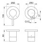 Keuco Edition 400 Single Lever Mixer Set Up 2-Way With Wall Outlet for Shower Hose - Brushed Brass
