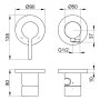 Keuco Edition 400 Single Lever Mixer Set Up 2-Way With Wall Outlet for Shower Hose & Holder - Brushed Bronze