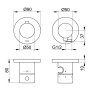 Keuco Edition 400 Thermostatic Mixer Set 3-Way With Wall Outlet for Shower Hose & Holder - Chrome
